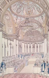 Banquete Imperial en el Gran Salón del Palacio de las Tullerías con Motivo del Matrimonio de Napoleón I (1769-1821) y María Luisa (1791-1847) de Austria, 2 de abril de 1810